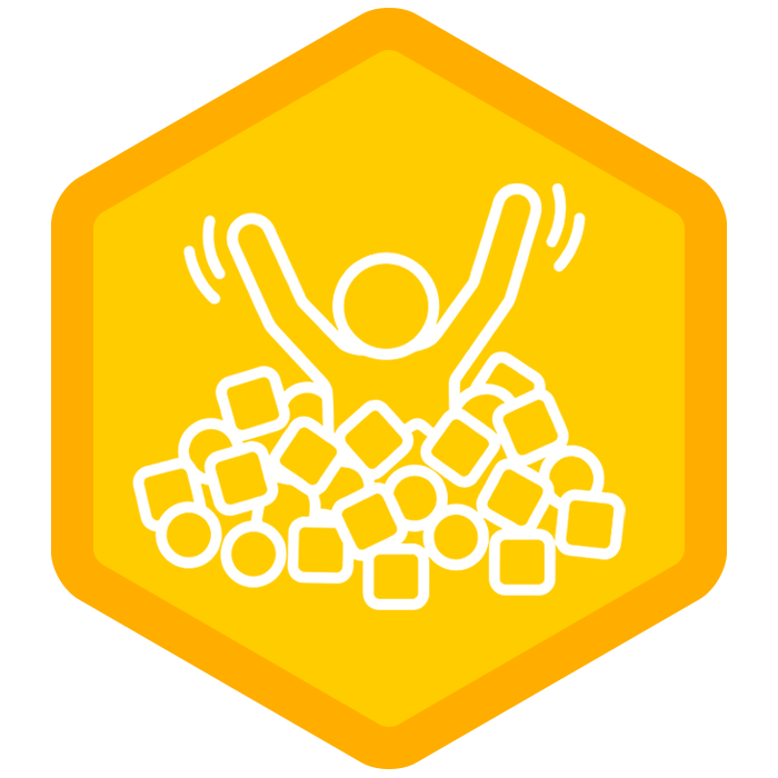 Colored hexagon icon for the SaaS way